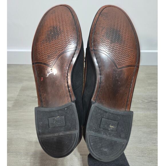 G.H. Bass Weejuns Carl Leather Black & Brown Slip on Loafers Size 10D